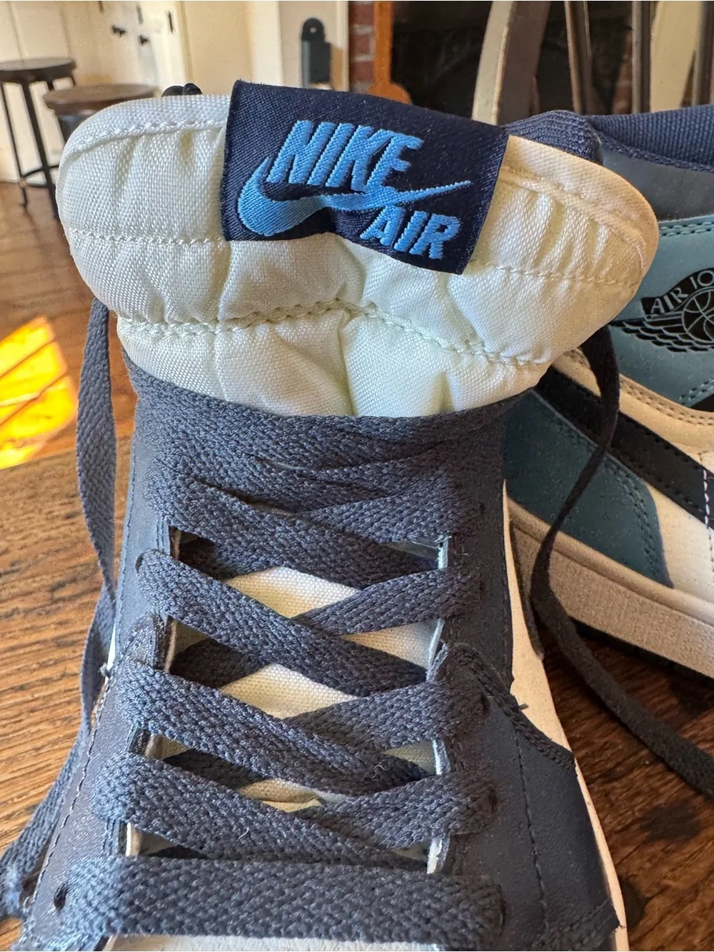 Jordan High Top Sneakers - Light Blue/Black/White